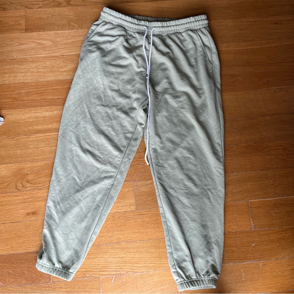 F21 Terry cloth sage green sweat pants